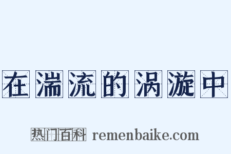 在湍流的涡漩中是什么意思的图片